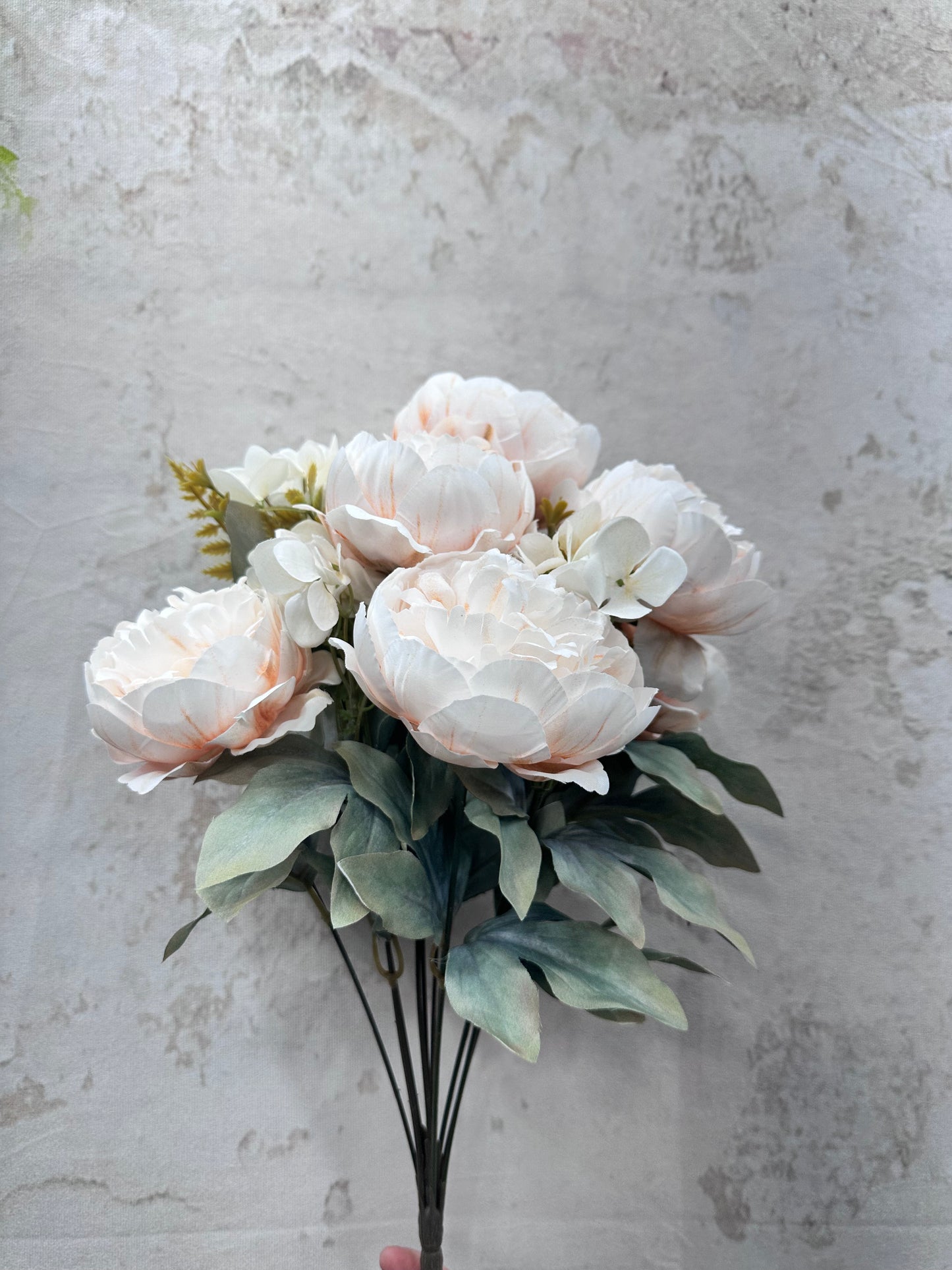 PEONY HYDRANGEA BUSH   84567-IVORY