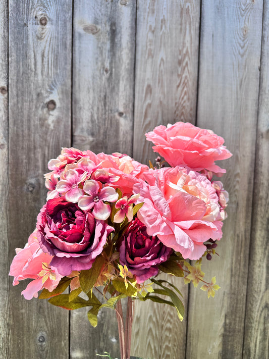 FABRIC ROSE/HYDRANGEA BUSH   FB193452