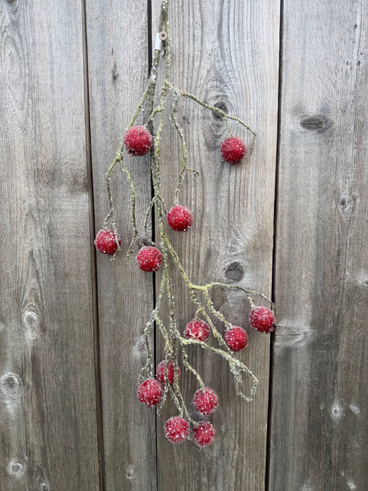 39" SPARKLING BAUBLE BERRY SPRAY   XDL5030