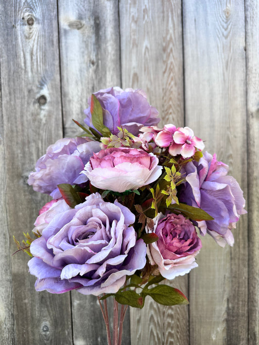 FABRIC ROSE/HYDRANGEA BUSH    FB193430