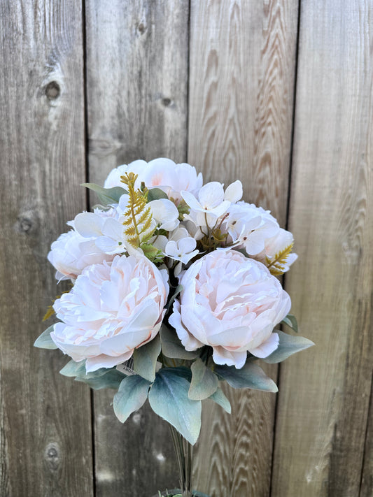 PEONY HYDRANGEA BUSH   84567-IVORY