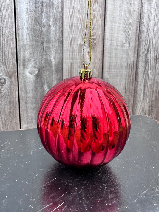 METALLIC RIBBON BALL- RED   CN25023