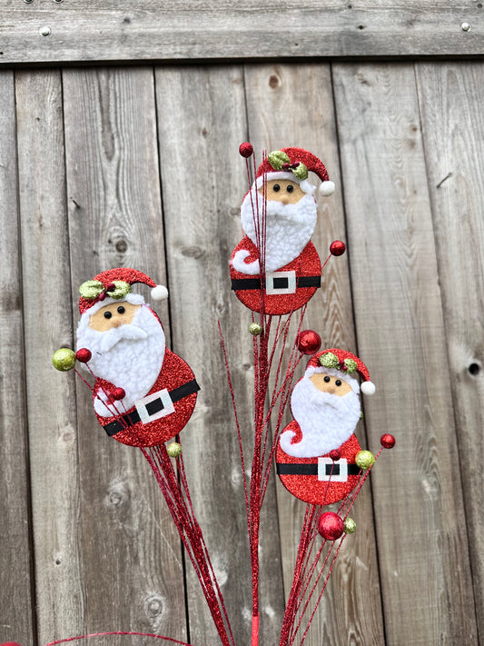 GLITTER SANTA/BERRY SPRAY   WF500