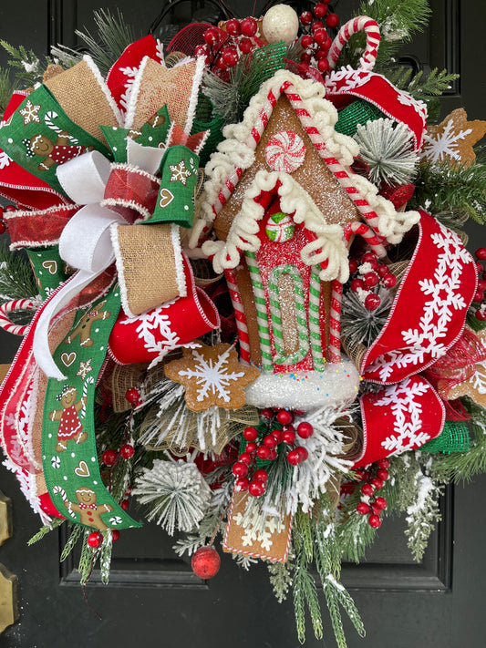 Gingerbread house wreath