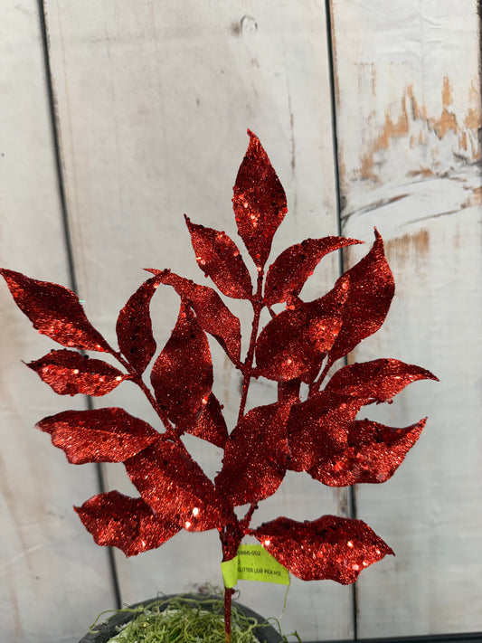 Glitter Leaf Pick  XP55866-002