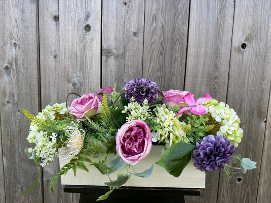PINK AND PURPLE EVERYDAY CENTERPIECE