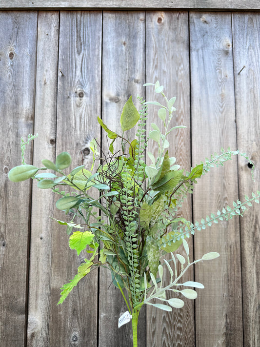 MIXED FOLIAGE & FERN BUSH, 28"; GREEN   PM2240-G