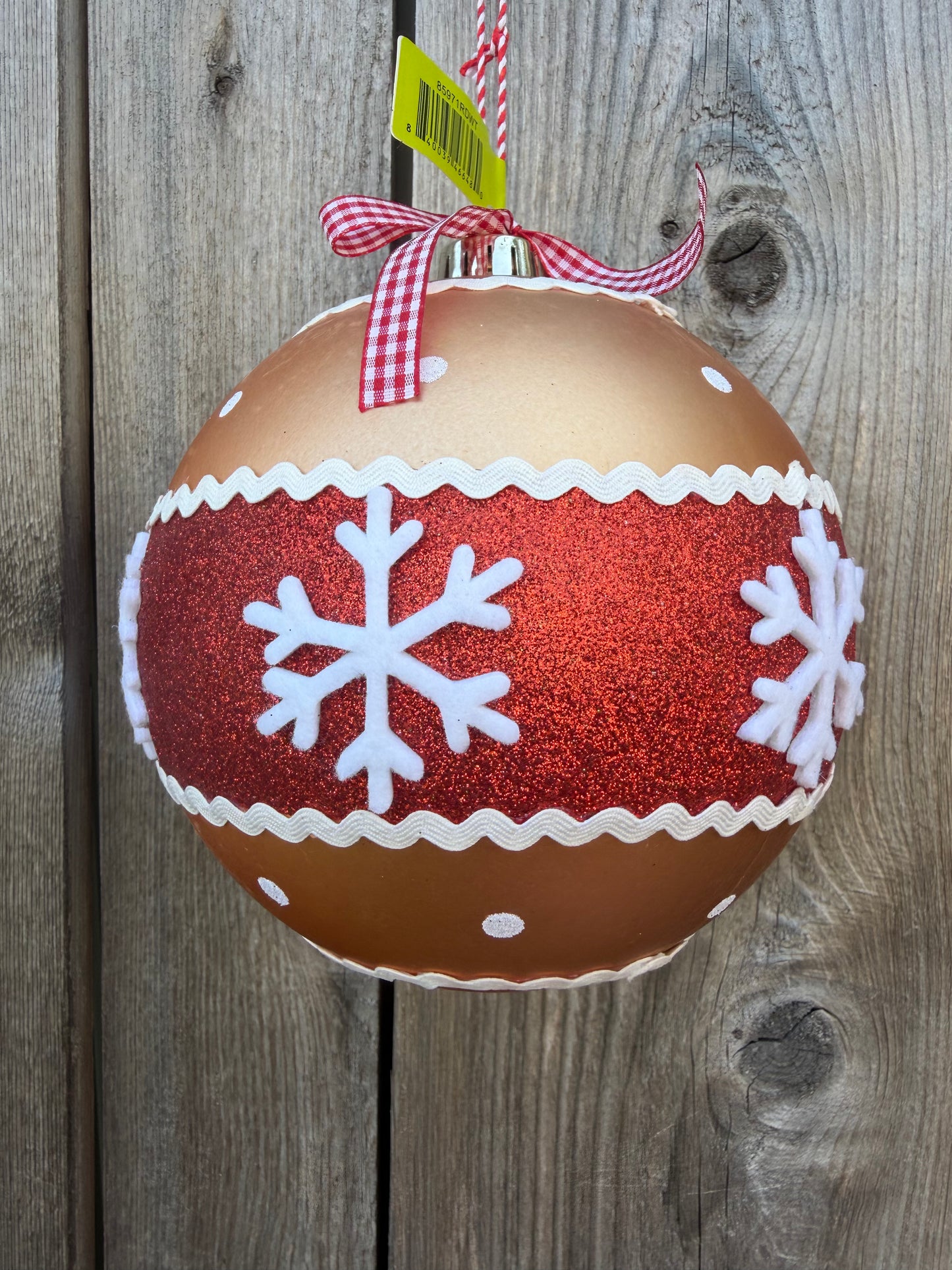 Orn Ball w Snowflake   85971RDWT