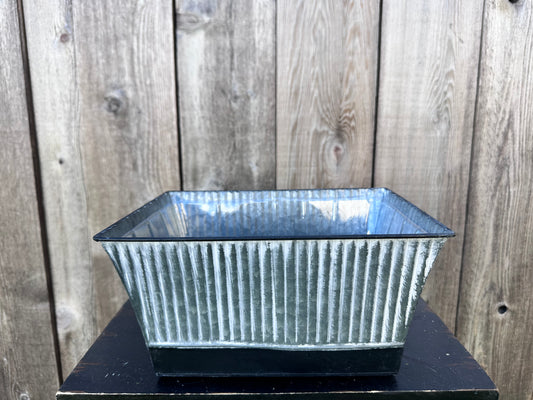 GALVANIZED METAL PLANTER   151WB-L