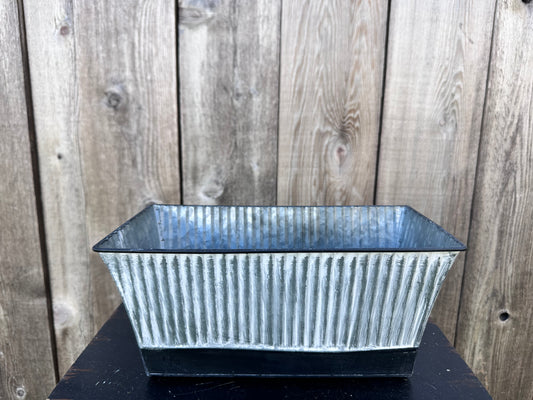 GALVANIZED METAL PLANTER SMALL   115WB-S