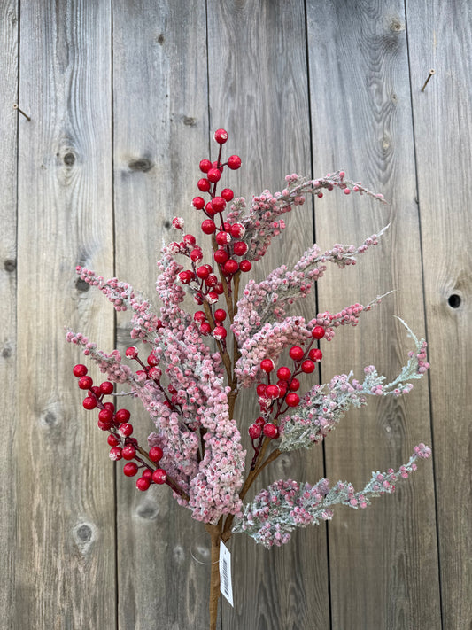 28 IN FROSTED BERRY PINE   65892
