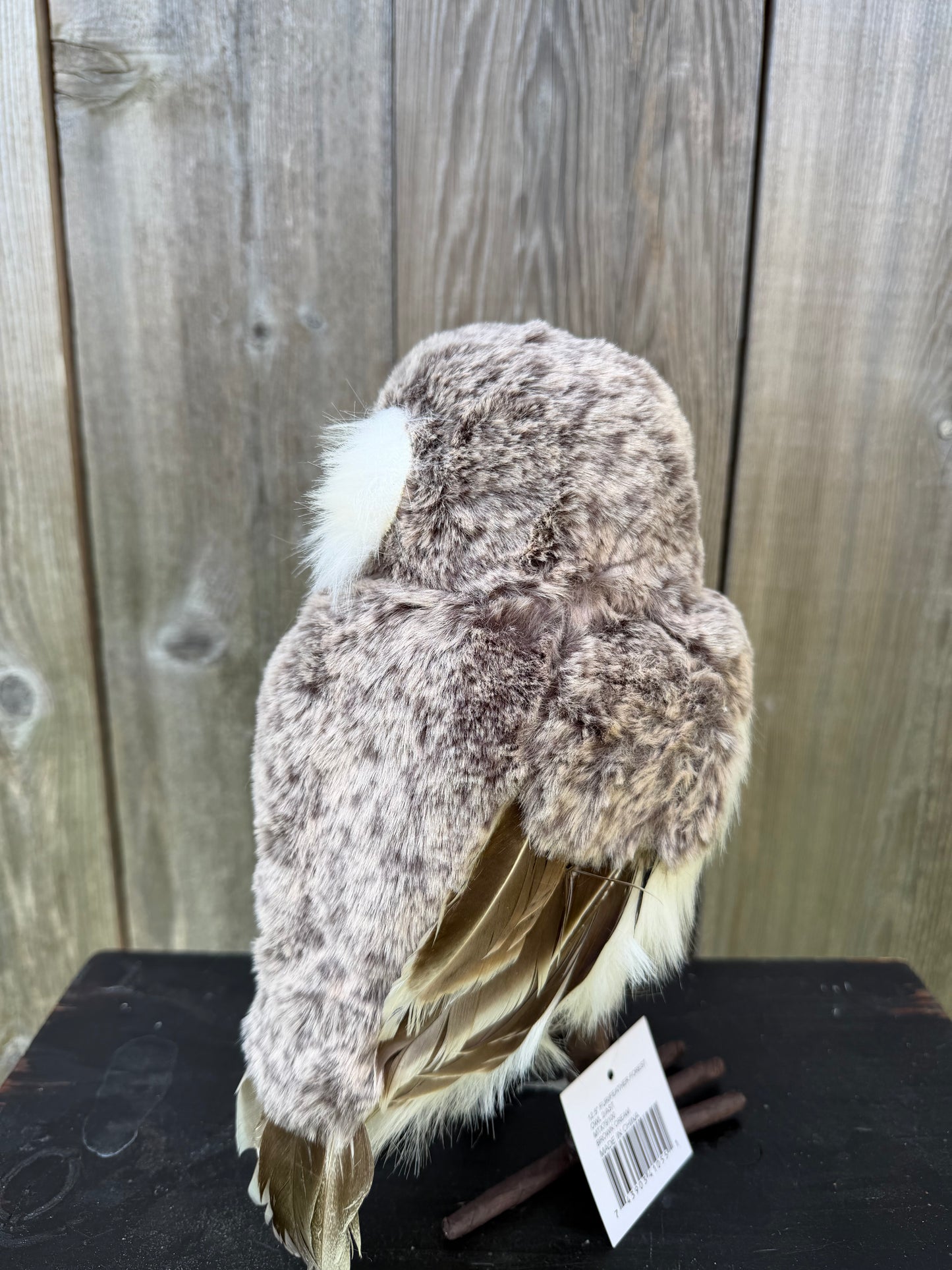12.5" FUR/FEATHER FOREST OWL LOOKING LEFT   MTX79100-L