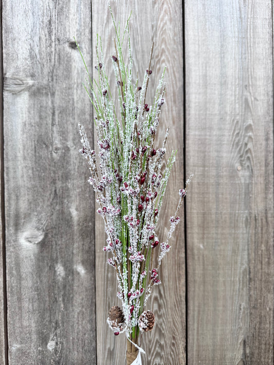 ICED PINE PIP BERRYY BUSH   64362