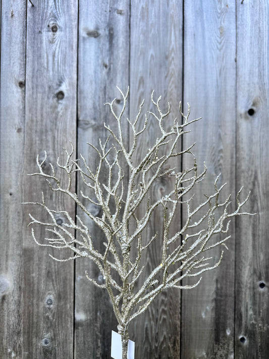 Spray-Champaign glittered twigs   31545