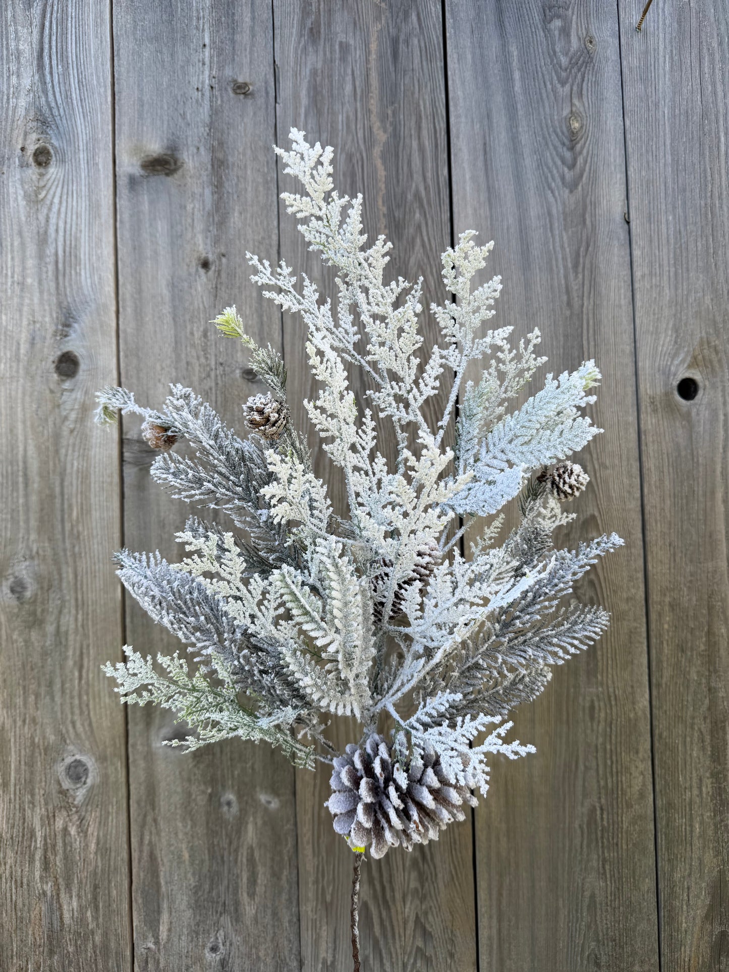 Flocked Pine Spray H28   85334SP28