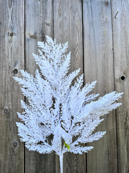 Flocked Cedar Spray 86376