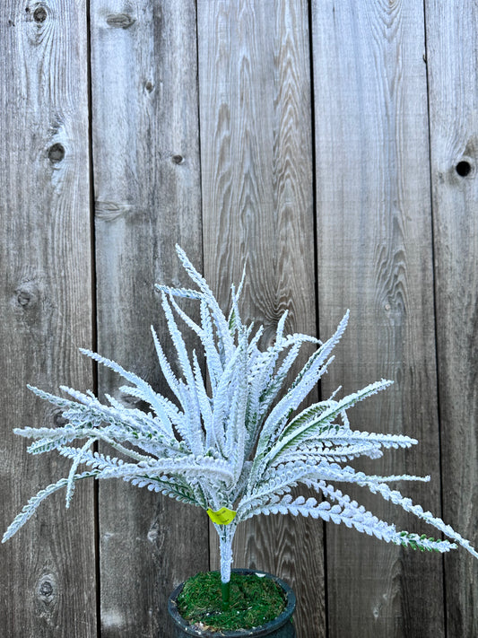 Plastic Lvs Bush   86616SNOW