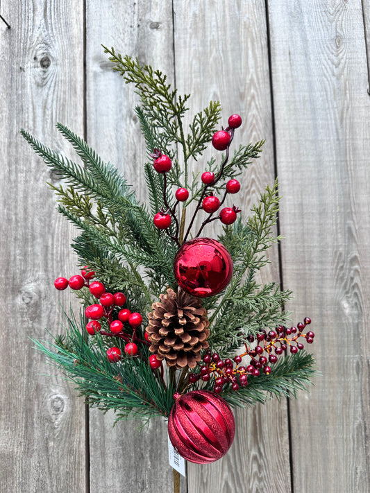 MIXED PINE BALL BERRY   23049