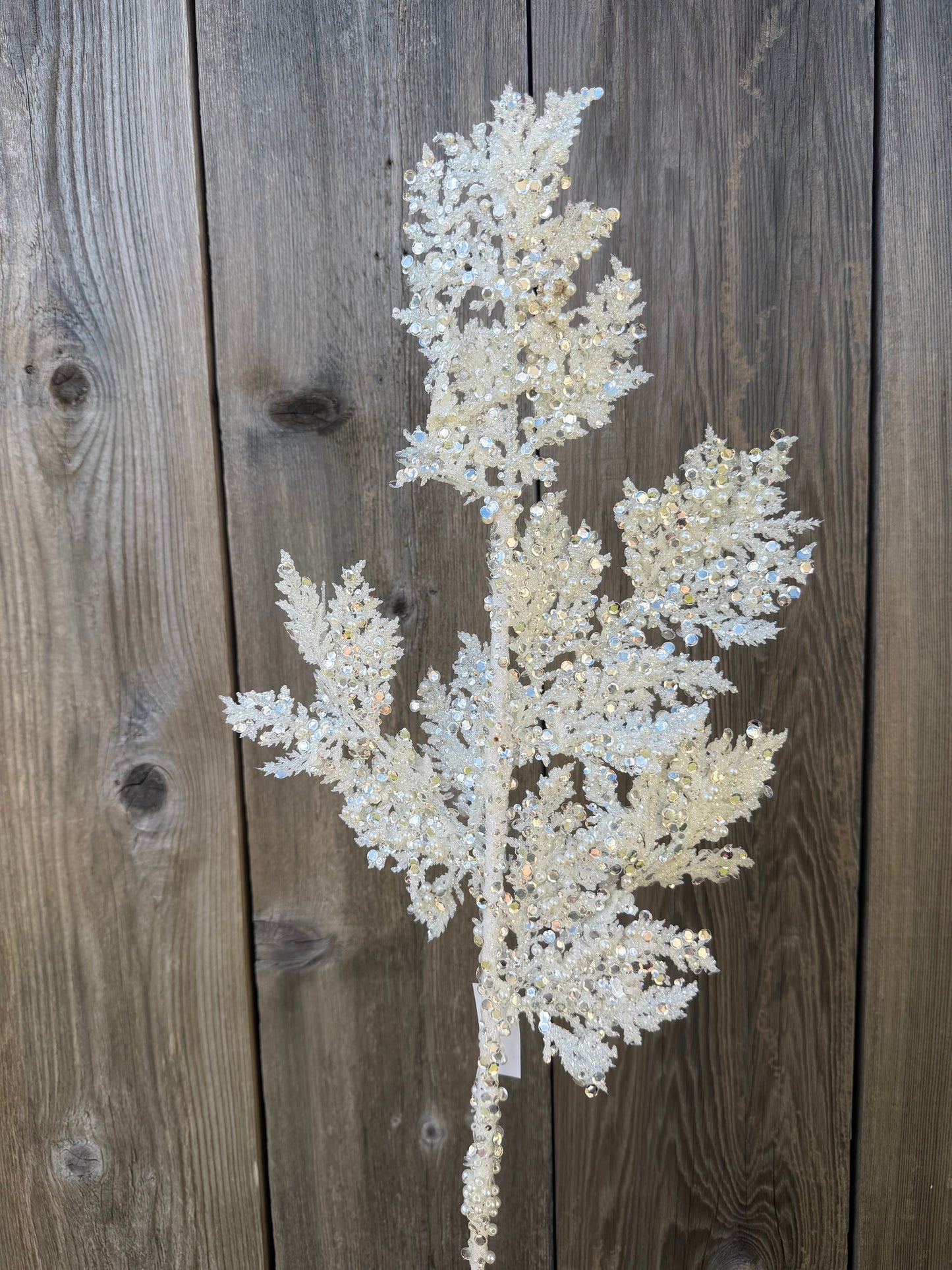 27.5 IN GLITTER SEQUIN PEARL   40341-WT