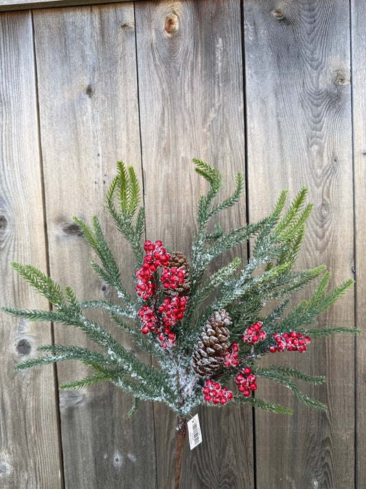 22 IN PINE BERRY CONE BUSH    32125