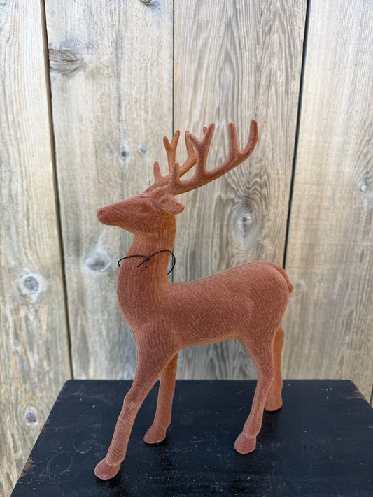 Decor Flocked Deer   86926BN