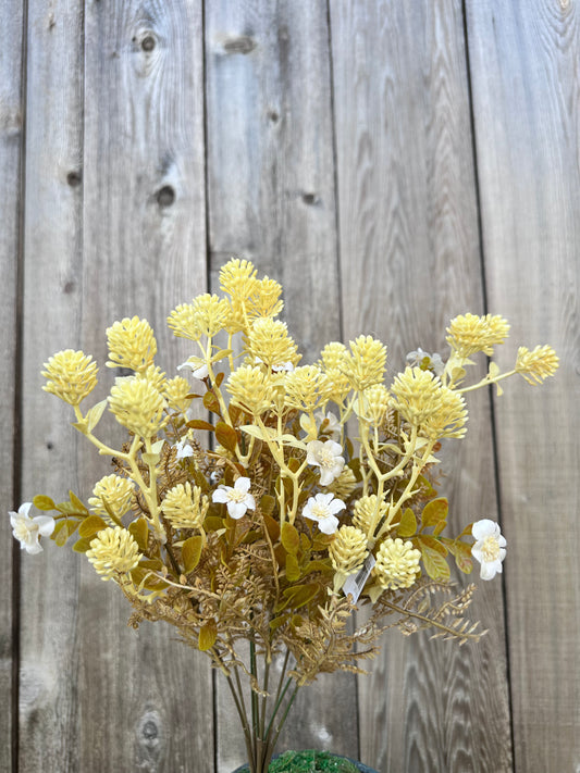 MIXED PLASTIC LEAF BALL   85336-IVORY