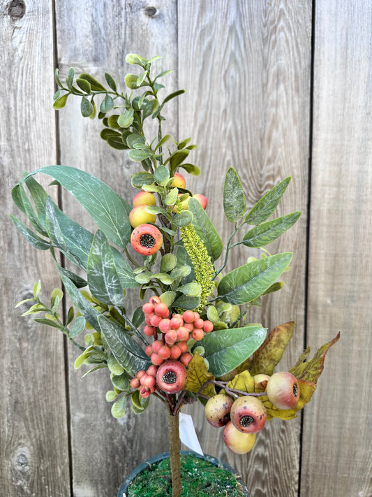 MIXED FALL ROSE POD   21190
