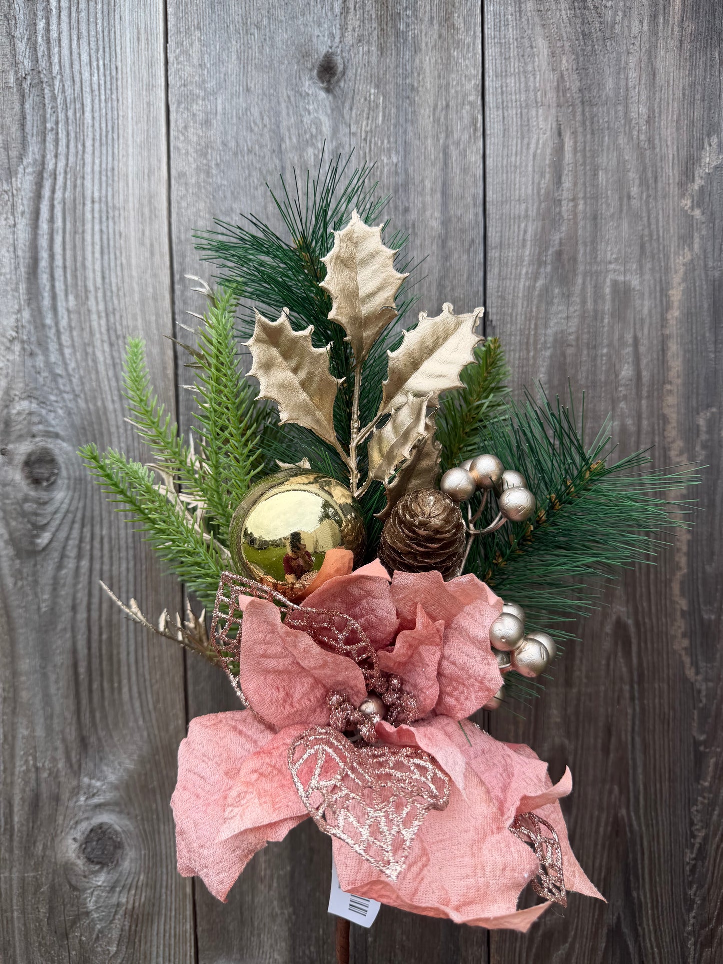 17 IN MIXED PINE POINSETTIA   85395