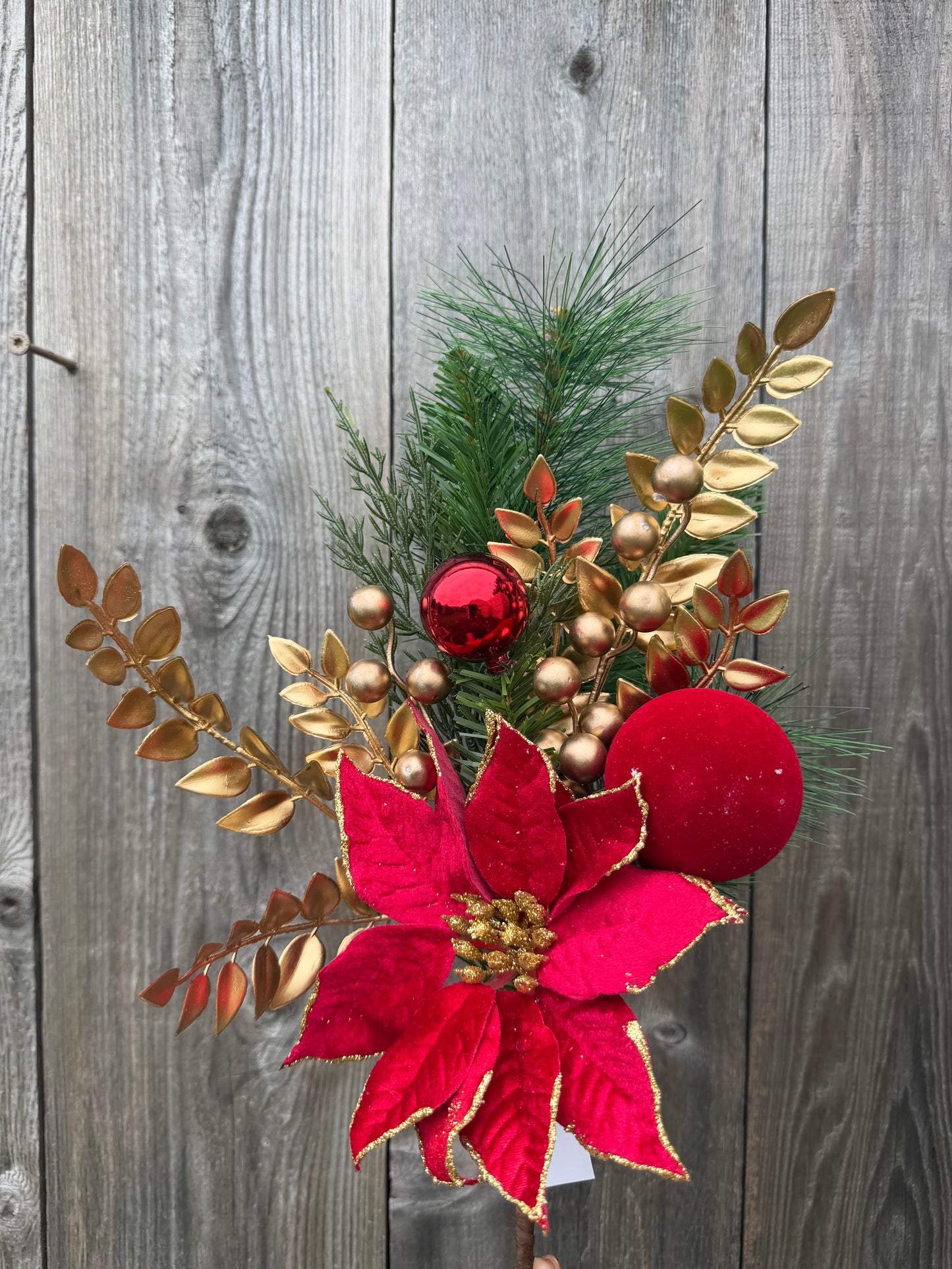 16 IN MIXED PINE POINSETTIA   85390