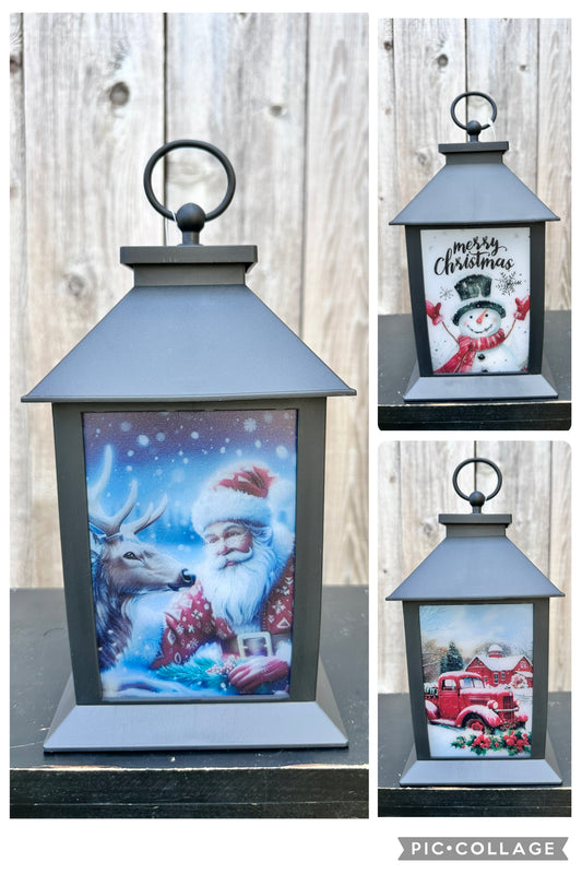 11" LIGHTED HOLIDAY FIREGLOW LANTERN   2800760