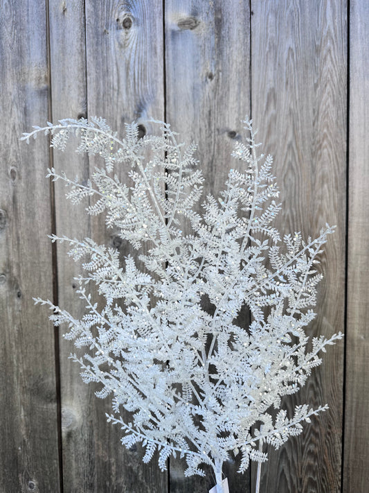 GLITTER FERN SPRAY   21251-WT