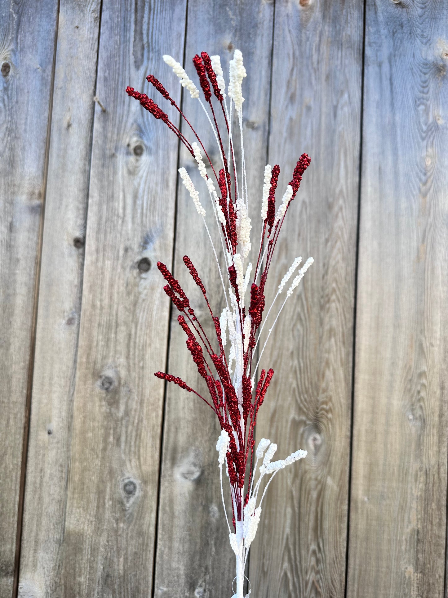 GLITTER CATTAIL SPRAY  DCSP2053RDWH