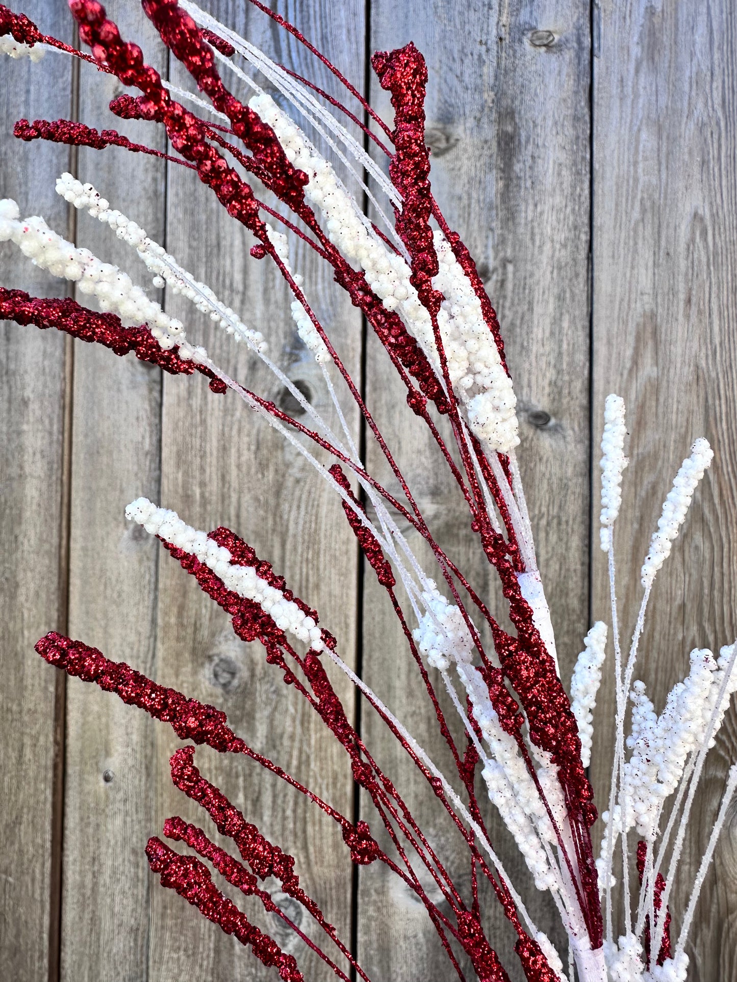 GLITTER CATTAIL SPRAY  DCSP2053RDWH