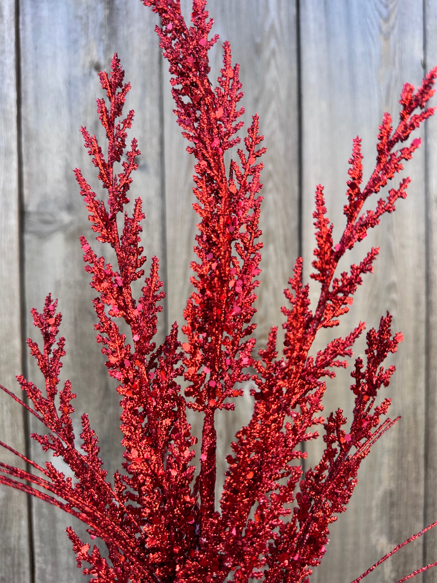 GLITTERED CEDAR SPRAY  DCSP3605
