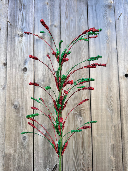 GLITTER CATTAIL SPRAY   DCSP2053RDEM