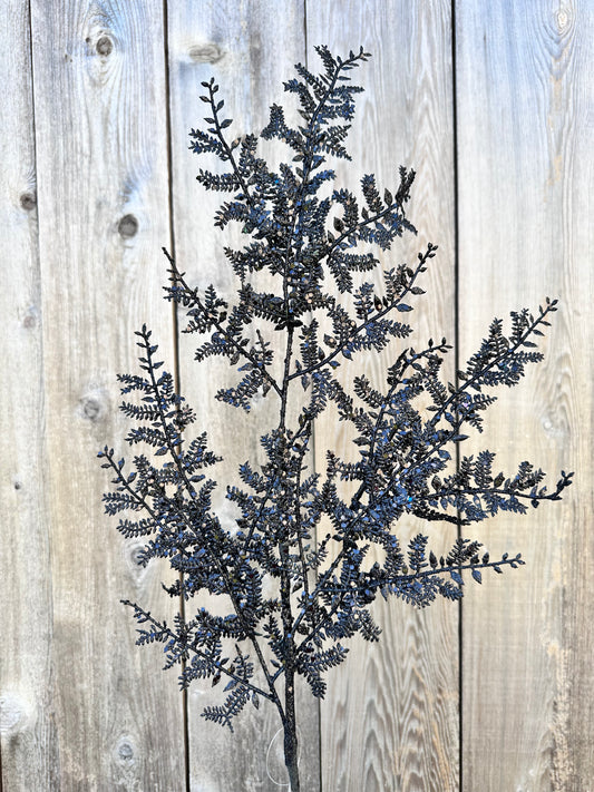 GLITTERED FERN SPRAY   DCSP5084BK