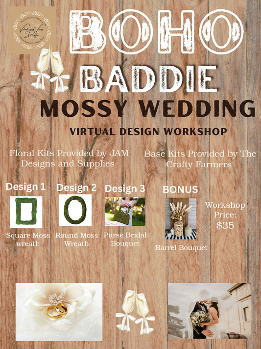 BOHO MOSSY WEDDING FLORAL KIT