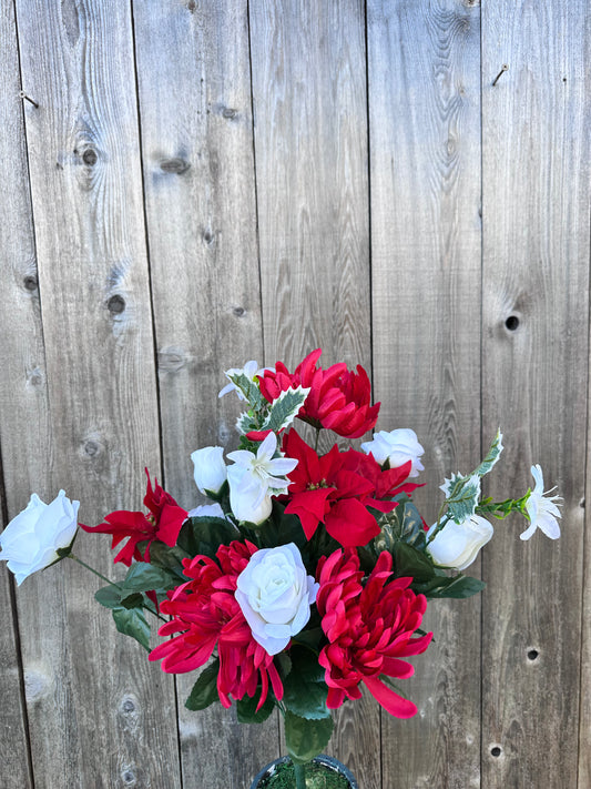 Rose Mum Holly Bush 85658RDWT