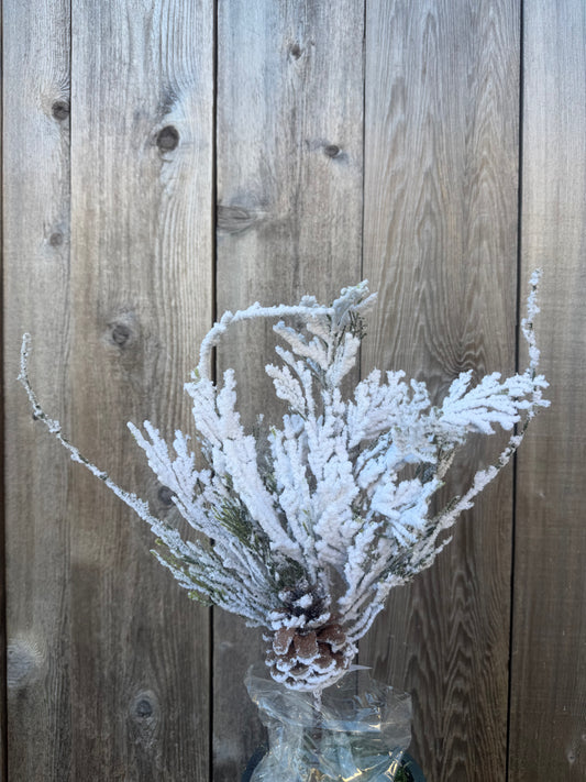 SNOW CEDAR PINECONE   82885