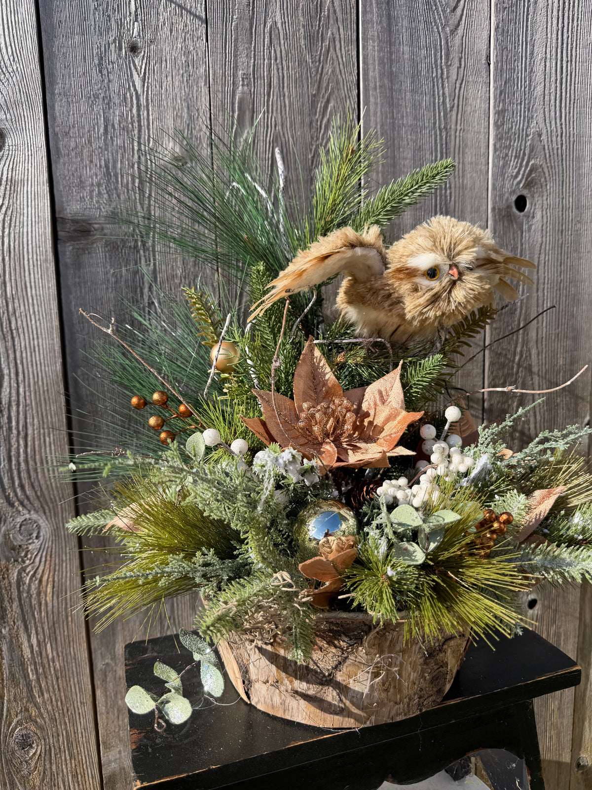 Winter Owl Centerpiece