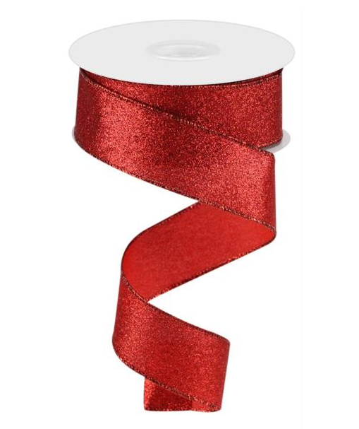 Red shimmer glitter ribbon RGC159624