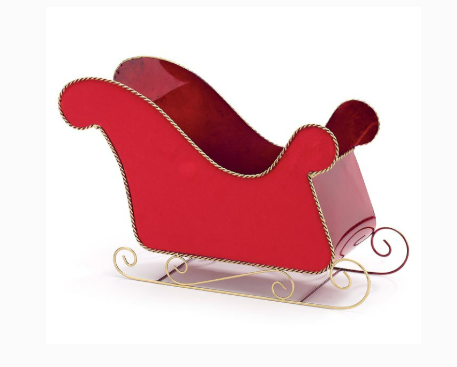 PLANTER LG RED VELVET SLEIGH	9748787