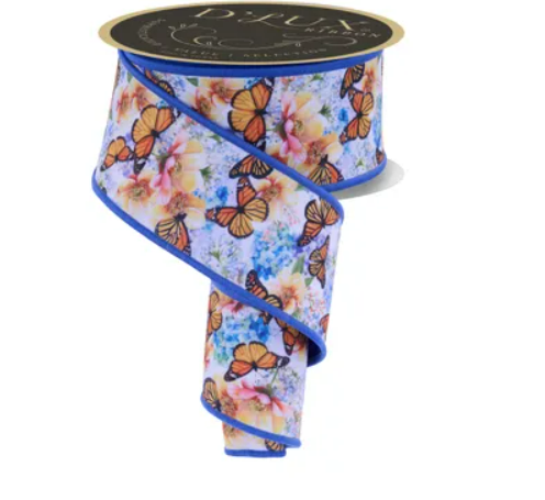 2.5" x 10yd Monarch Butterflies/Fused    LX1075