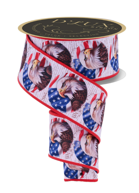 2.5" x 10yd Patriotic Bald Eagle/Fused    LX1204A1