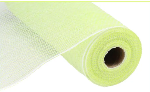 10.25" x 10yd Irid Foil Mesh   APPLE GRN/WHT   RY8501E4