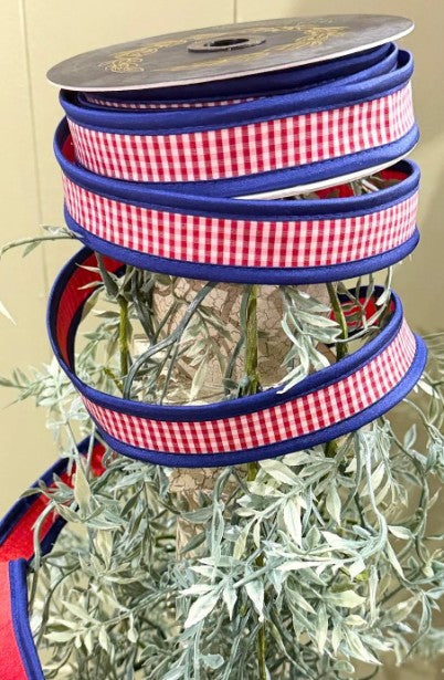 Taffeta Mini Checks Dupion DBL Fused Blue   WN25-013-BLUE