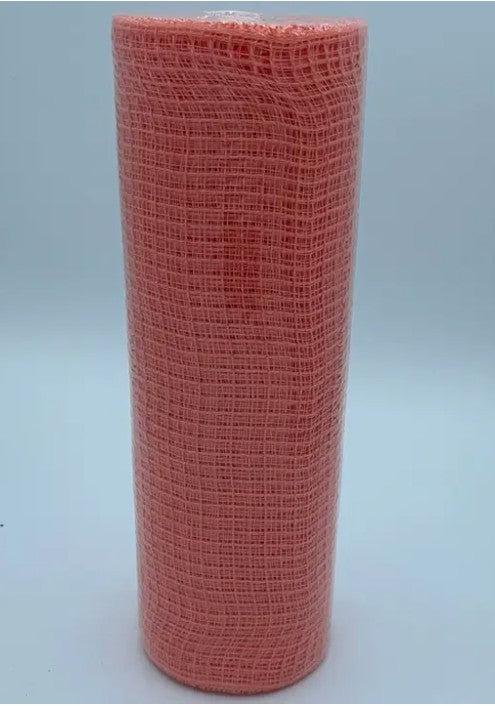 coral natural fabric deco mesh XB97910-46