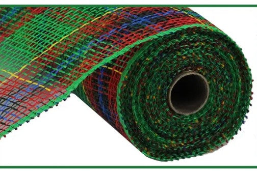 Plaid Poly Burlap Mesh    RP8143