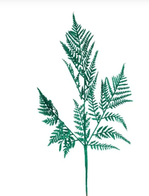 Glitter Fern Leaf Spray   XS244106