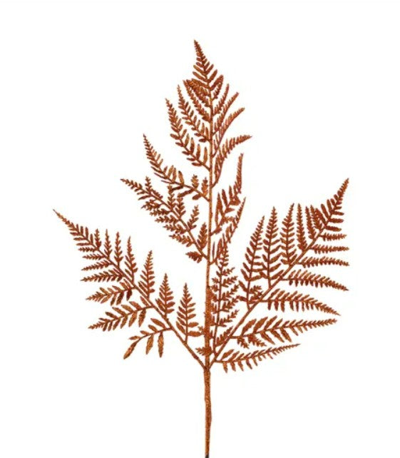 Glitter Fern Leaf Spray                        X244160